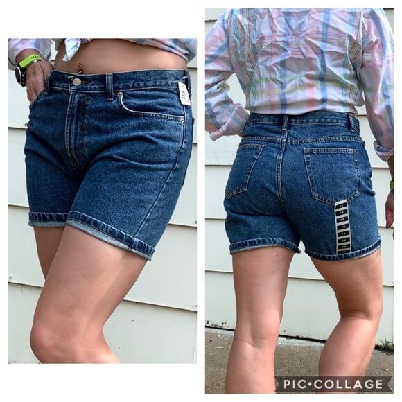 Vintage Pants - Vintage 90s high waist wedgie mom jean shorts PB Basics Size 12 NWT